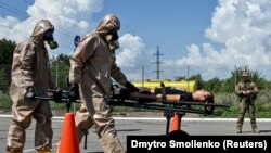 Exercițiu de simulare a unui incident nuclear în 17 august, la Zaporojie.