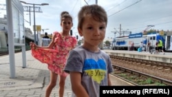 Беженцы из Украины на вокзале в Польше