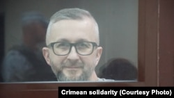 Нариман Джелял на заседании российского суда в Симферополе, 29 августа 2022 года