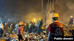 Armenia -- The search and rescue operation continues on the site of the August 14 explosion and fire at Yerevan’s Surmalu shopping center as an unknown number of people are thought to have been trapped under rubble.