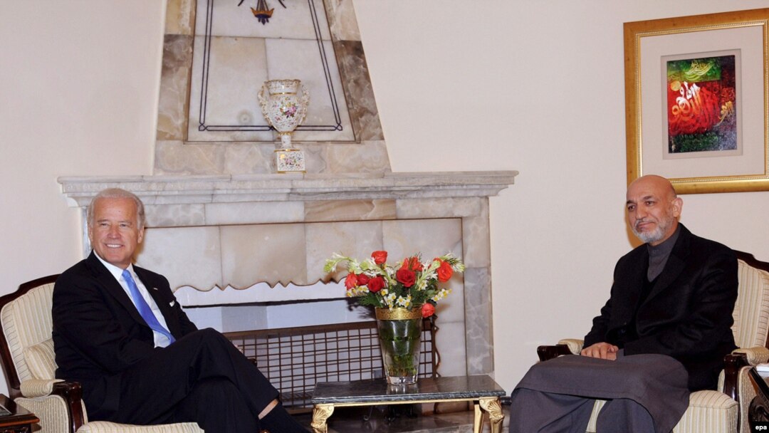 U.S. Vice President Joe Biden (left) recently visited Afghanistan, where he met with President Hamid Karzai and other senior officials.