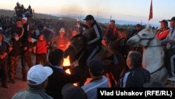 A protest in May targeting the Kumtor gold mining activities in Barskoon