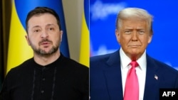 Ukrainian President Volodymyr Zelensky and U.S. President Donald Trump (file photos)