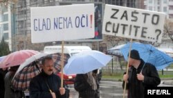 Sa jednog od radničkih protesta u Crnoj Gori, Foto: Savo Prelević 