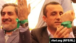 امرالله صالح رییس اسبق امنیت ملی افغانستان و داکتر عبدالله عبدالله رهبر ایتلاف تغییر و امید