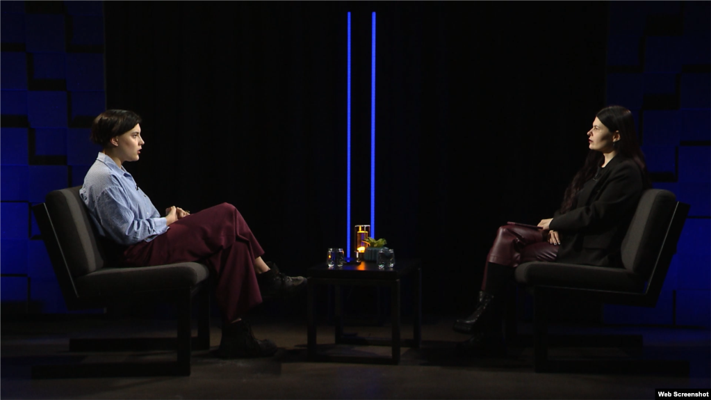 Поліна в студії Радіо Свобода. Київ, січень 2026 року