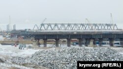 На месте строительства Керченского моста