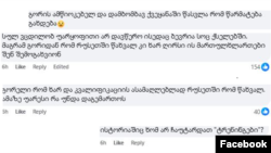 სოციალური ქსელების მომხმარებლების კომენტარები