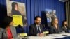 U.S. -- Amnesty International's (AI) Pakistan Researcher Mustafa Qadri (2nd L) makes remarks at a press briefing in Washington October 22, 2013