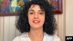 Narges Mohammadi in an undated photo provided by her foundation.