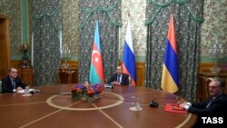 Переговоры глав МИД России, Азербайджана и Армении , Москва, 9 октября 2020 года.