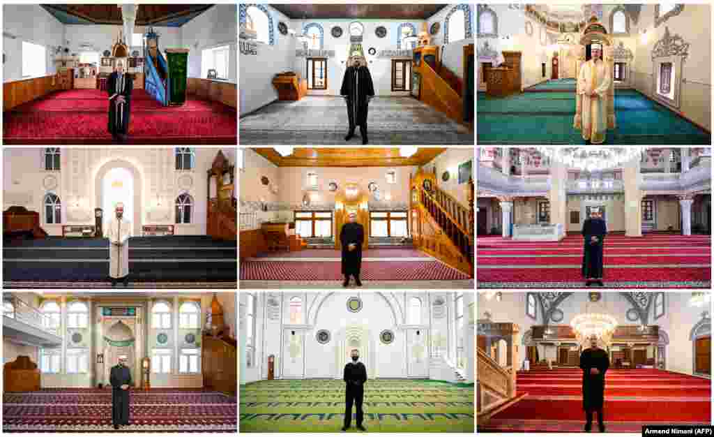 Imams across Kosovo posed in their empty mosques as the&nbsp;holy month of Ramadan neared its end. Kosovo&#39;s mosques have been closed since March 14 to prevent the spread of the coronavirus.