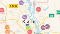 Мобільний додаток AirVisual, якість повітря у Києві і навколо нього, 17 квітня 2020 року