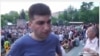 Один из координаторов протестного движения Давид Санасарян, площадь Свободы, Ереван, 6 июля 2015 г.