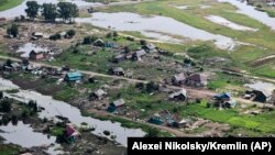 Город Тулун в Иркутской области после наводнения (архив)