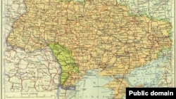 Советская карта УССР с Крымом