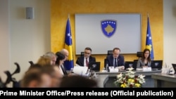 Foto nga një mbledhje e Qeverisë së Kosovës. 