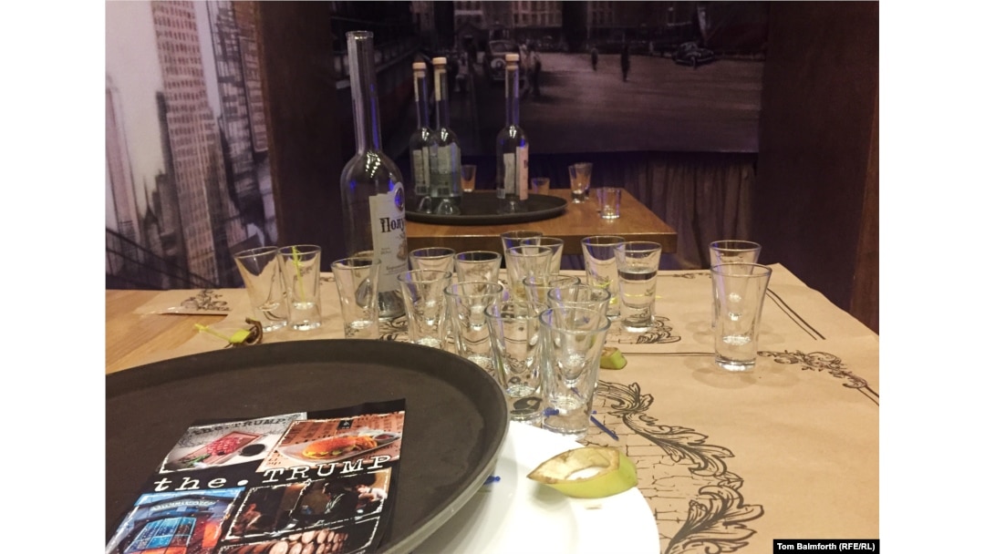 Complimentary vodka helped to kick off the festivities.