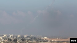 Ракетен напад врз Појасот Газа. 