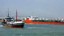 An Iranian oil tanker sets sail on the Caspian Sea, where shipping activity between Russia and Iran has increased as Moscow's war in Ukraine and Middle East tensions disrupt established trade routes. (file photo)