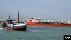 An Iranian oil tanker sets sail on the Caspian Sea, where shipping activity between Russia and Iran has increased as Moscow's war in Ukraine and Middle East tensions disrupt established trade routes. (file photo)