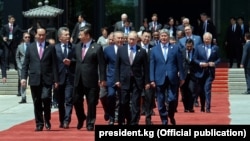Экс-президент Кыргызстана Алмазбек Атамбаев на первом форуме Один пояс – один путь». 14 мая 2017 года.