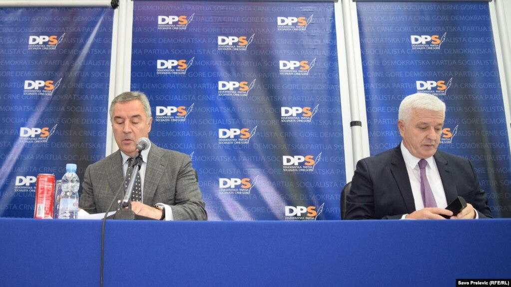 Milo Djukanovic (left) and Dusko Markovic both spoke to the Russian pranksters.
