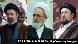 Many names over the years have been thrown around as potential successors to Khamenei, but currently three candidates are widely considered to be frontrunners: Mojtaba Khamenei, Alireza Arafi, and Hassan Khomeini (combo photo)