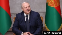 Александр Лукашенко во время интервью представителям четырех российских телеканалов, 8 сентября 2020 года. Фото: Reuters
