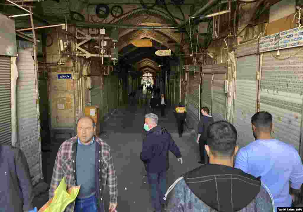 The Grand Bazaar on November 15. The anniversary of the 2019 violence has been folded into current anti-government protests that have roiled Iran since the death of 22-year-old Mahsa Amini, who died in September after her arrest for allegedly not wearing her head scarf according to regulation.