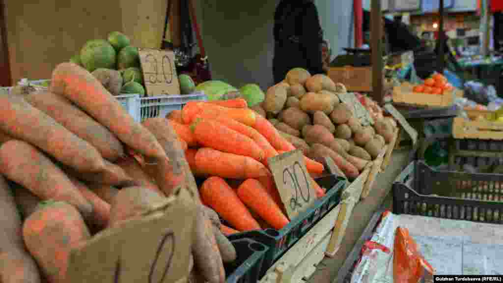 Market - Osh bazaar - carrots - prices for carrots increased by 100 som in Kyrgyzstan June 17, 2021 This price is for the last 2020