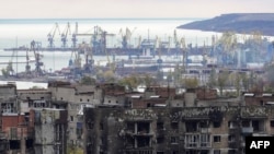 У червні Центр національного спротиву повідомив, що російська армія формує Азовський військово-морський район в складі Чорноморського флоту (на фото: окупований Маріуполь)