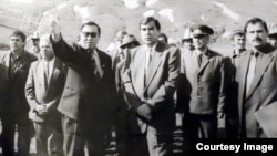 President Emomali Rahmon (center) has been leader of the country since the early days of the 1992-97 civil war.