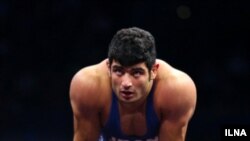 Iranian wrestler Alireza Karmi.