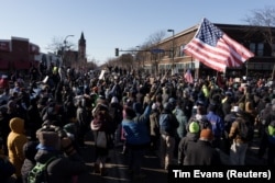 Дэманстрацыя пратэсту ў Мінэапалісе, 24 студзеня 2025 году