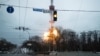 Felrobbant egy kijevi tévétorony 2022. március 1-jén. Fotó: Reuters / Carlos Barria