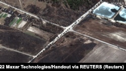 Latest Satellite Images Reveal Massive Russian Convoy Outside Kyiv