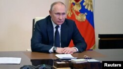 Ռուսաստանի նախագահ Վլադիմիր Պուտինը վարում է Անվտանգության խորհրդի նիստը, Մոսկվա, 3-ը մարտի, 2022թ․