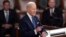 U.S. President Joe Biden delivers his first State of the Union address during a joint session of Congress. "Six days ago, Russia's Vladimir Putin sought to shake the foundations of the free world thinking he could make it bend to his menacing ways," he said. "But he badly miscalculated."