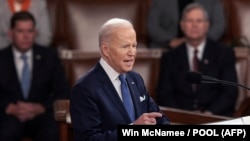 Presidenti i SHBA-së, Joe Biden, gjatë fjalimit në Kongres, 1 mars, 2022.