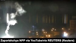 Запорожская АЭС при обстреле российскими войсками, 4 марта 2022 года