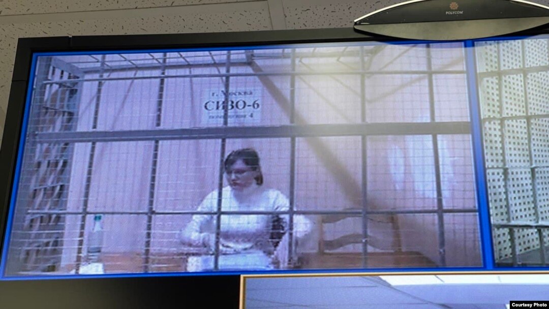 Лилия Чанышева выступает в Мосгорсуде по видеоконференцсвязи