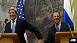 U.S. Secretary of State John Kerry and his Russian counterpart, Sergei Lavrov, announced their new Syrian peace initiative in Moscow on May 7.