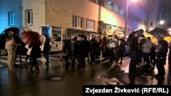 Sa protesta u Sarajavu nakon što smrti dvije djevojke u saobraćajnoj nesreći 11. oktobra 2016.