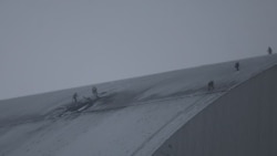 UKRAINE – Russian drone attack on the Chernobyl shelter (Chernobyl NPP) – aftermath. Exclusion Zone. February 14, 2025