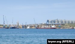 Terminalul de grâu de la Sevastopol în Crimeea anexată abuziv de Rusia, 26 aprilie 2022.
