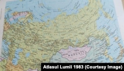 În timpul Uniunii Republicilor Sovietice Socialiste, harta îngloba toate statele membre.