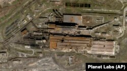 Ուկրաինա - Արբանյակային լուսանկարում Մարիուպոլի «Ազովստալ» գործարանն է, 22-ը ապրիլի, 2022թ․