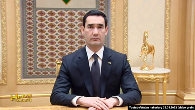 Turkmen President Serdar Berdymukhammedov (file photo)