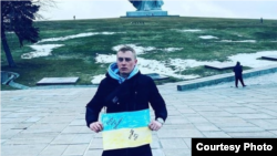 Владислав Лыгин, пикет в Волгограде против войны в Украине 